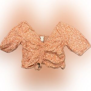 H&M, Medium, Orange Crop Top